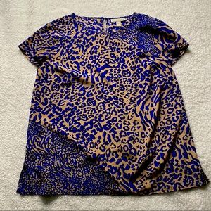 Dana Buchman Casual Leopard Print Blouse